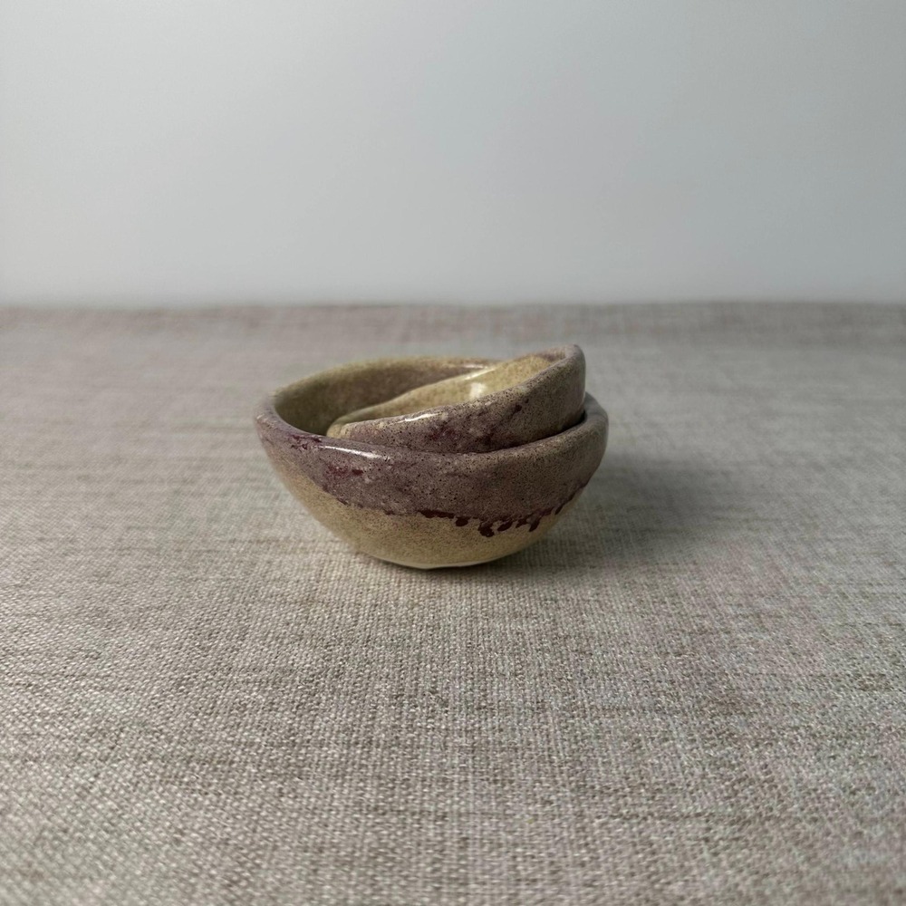 Vintage Turpin Studio Pottery Nesting Bowls Signed 1991 Set of 2